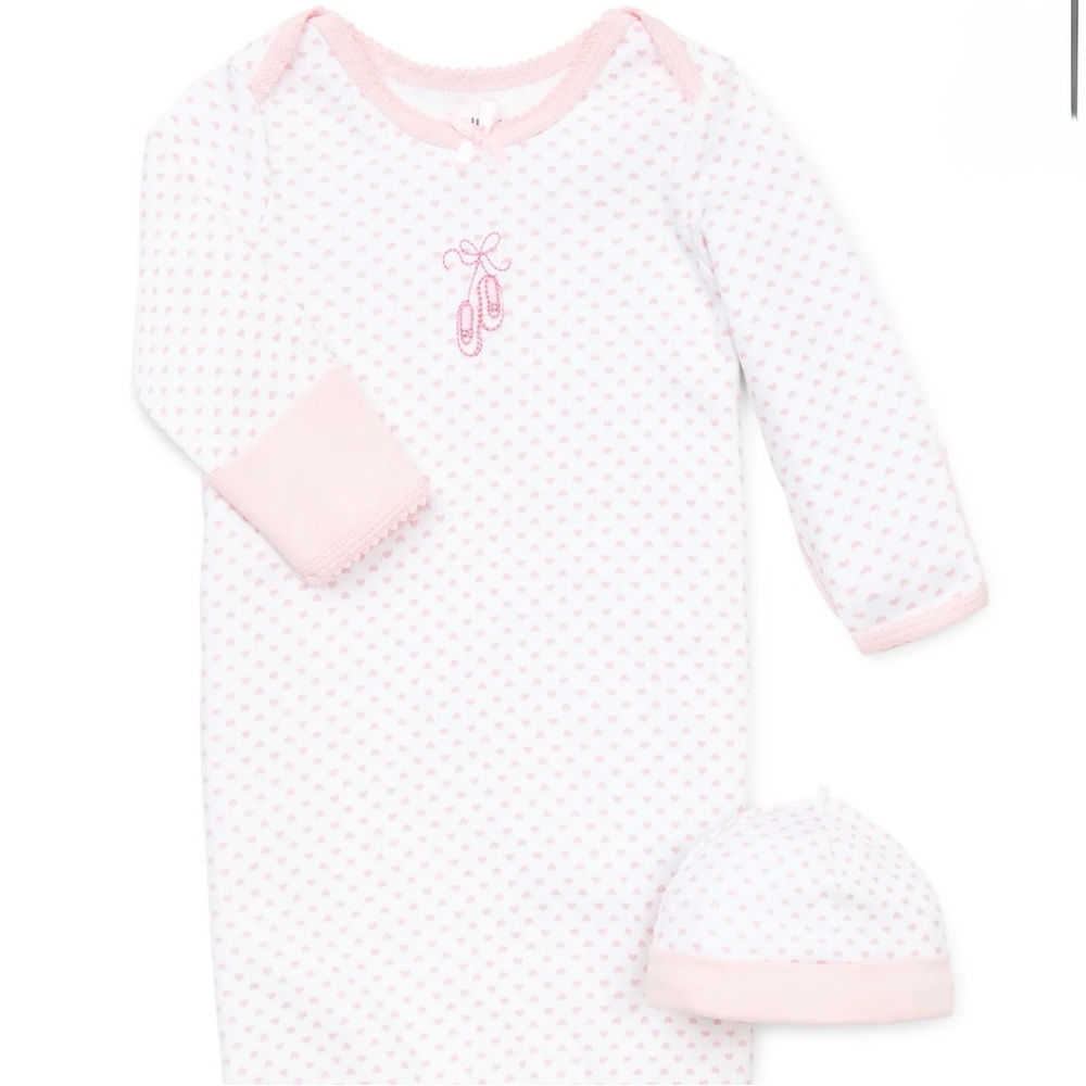 Little Me Baby Girl Gown & Hat